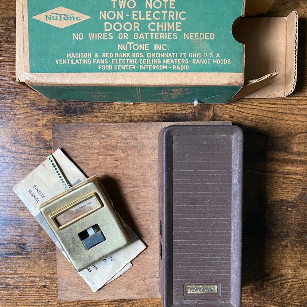 1970 Doorbell Nutone Vintage Door Chime with original box